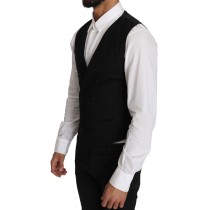 Dolce & Gabbana Elegante doppelreihige Slim Fit Wollweste