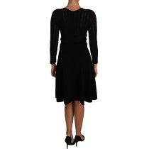 Dolce & Gabbana Elegantes Schwarzes Etuikleid aus Strick