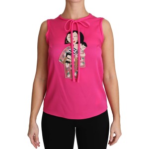 Dolce & Gabbana Elegantes rosa Seidenfamilie Tank Top Shirt