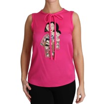 Dolce & Gabbana Elegantes rosa Seidenfamilie Tank Top Shirt