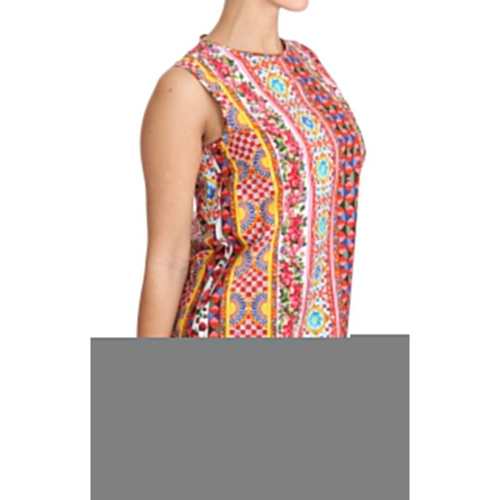 Dolce & Gabbana Carretto Print Tanktop aus reiner Baumwolle