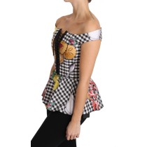 Dolce & Gabbana Schicke karierte Korsett-Top-Bluse