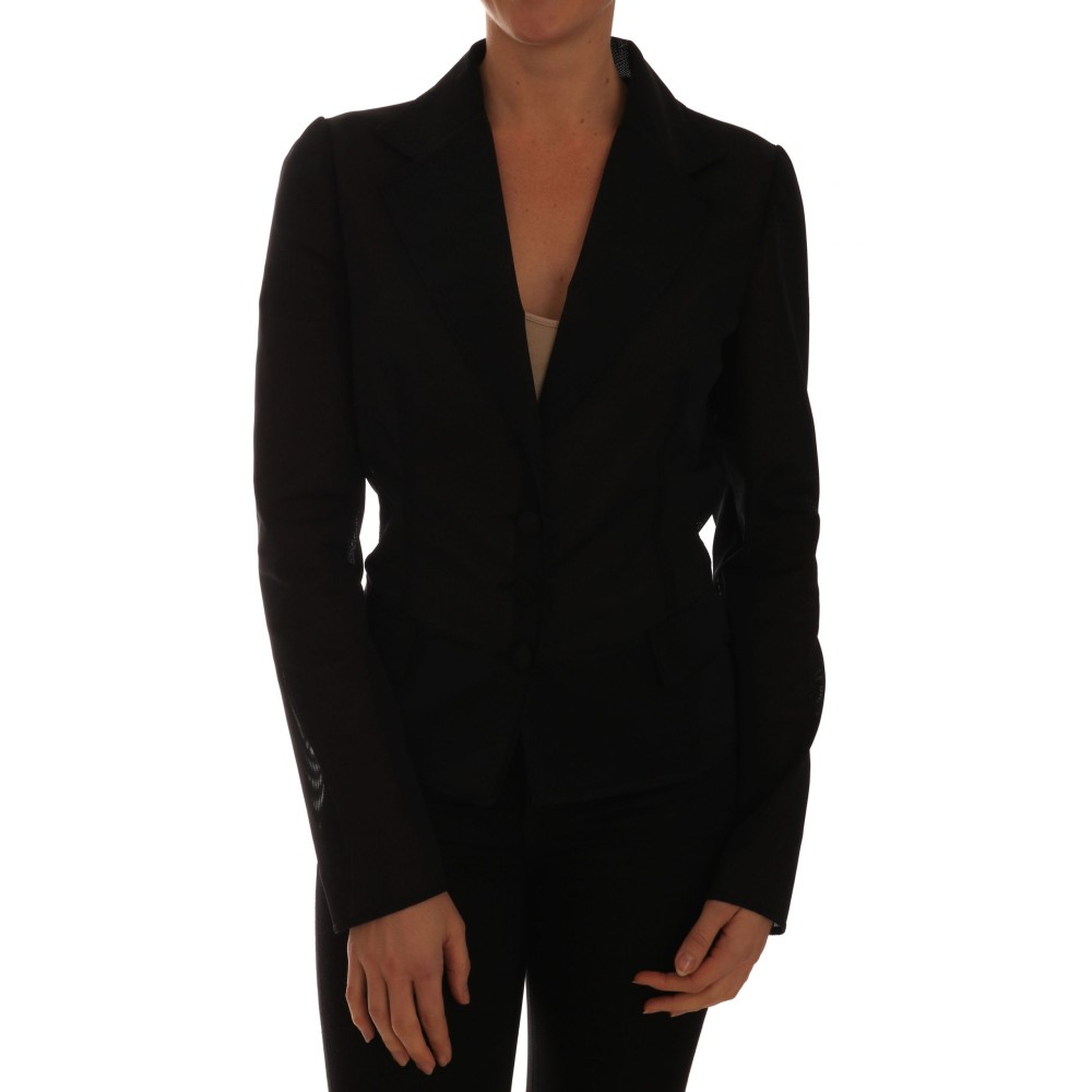 Dolce & Gabbana Halbtransparenter dunkelgrüner Nylon-Blazer