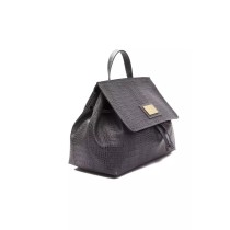 Pompei Donatella Graue Leder Damen Handtasche