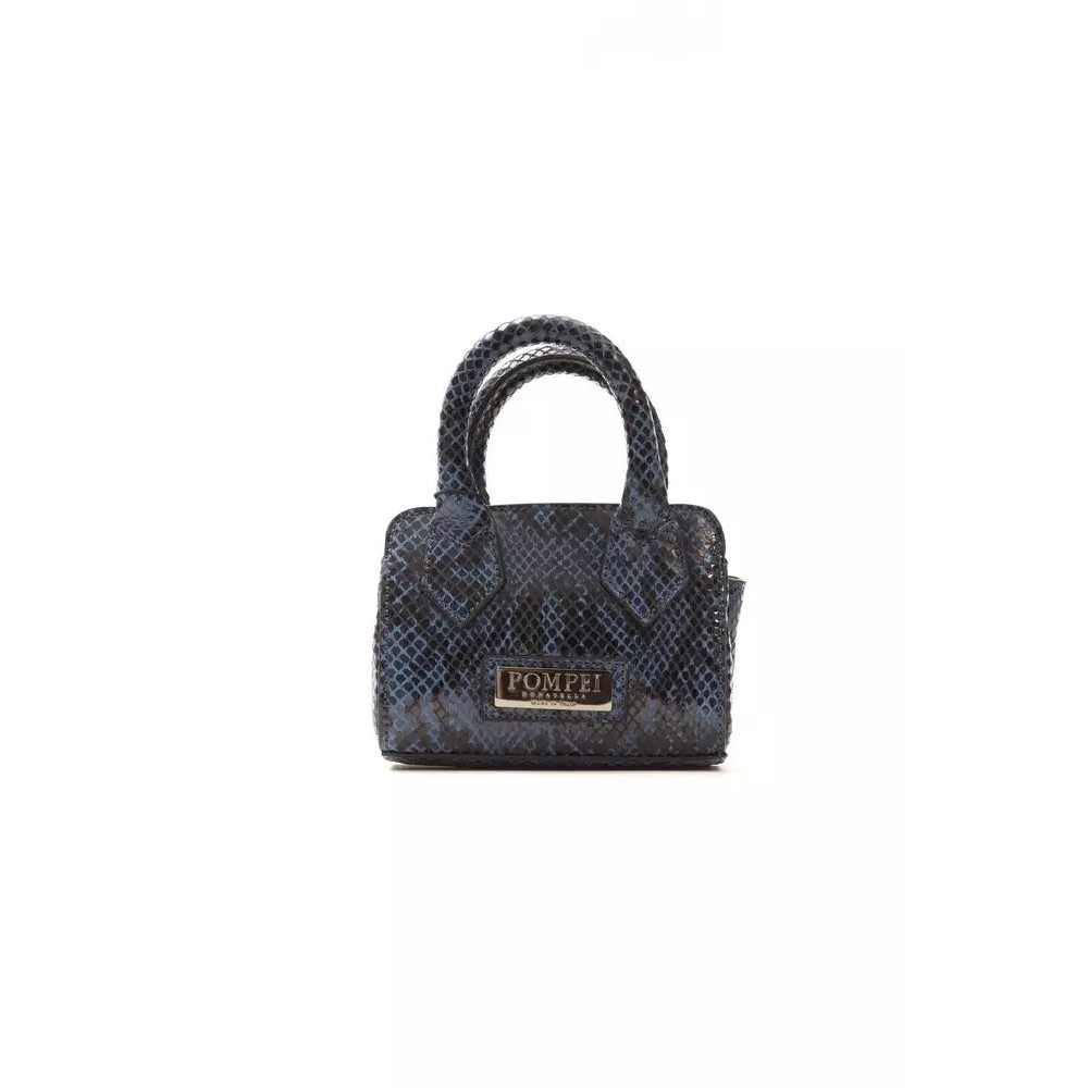Pompei Donatella Blaue Leder Damen Mini Handtasche