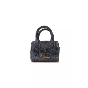 Pompei Donatella Blaue Leder Damen Mini Handtasche