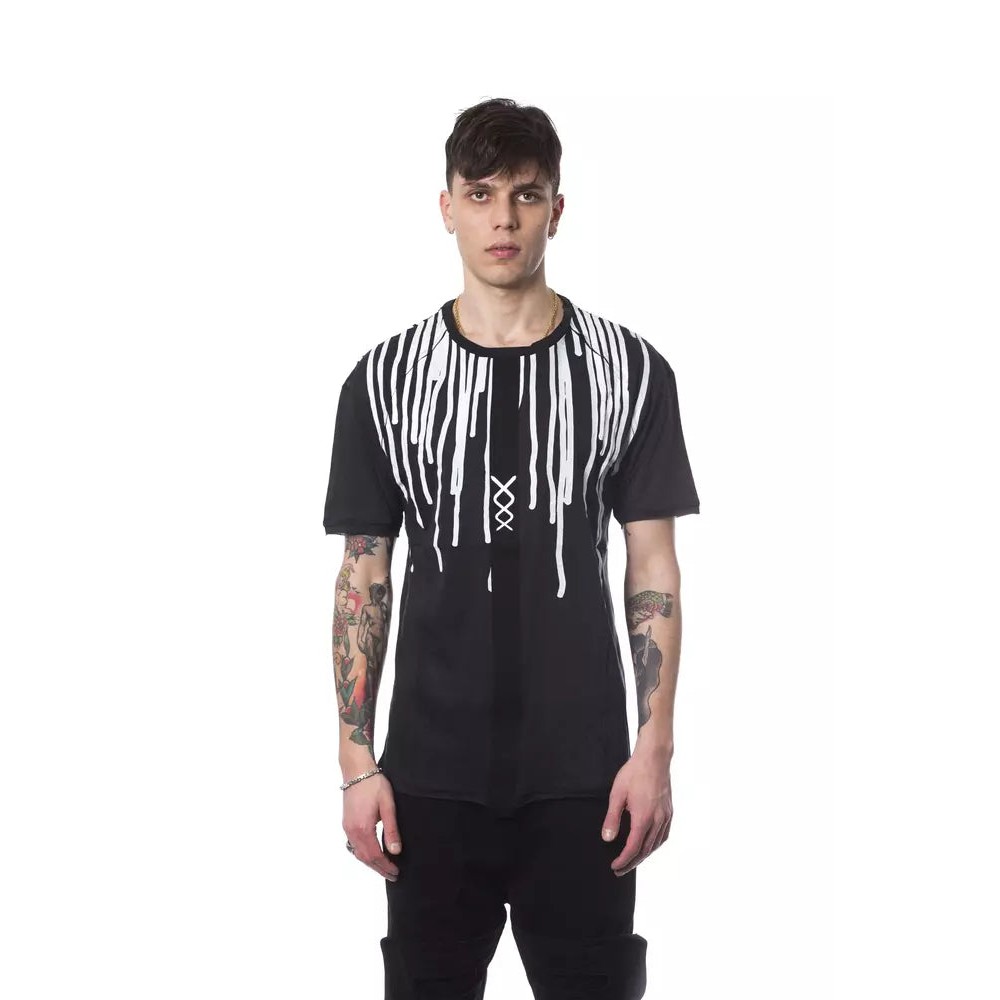 Nicolo Tonetto Schwarzes Baumwolle Männer T-Shirt