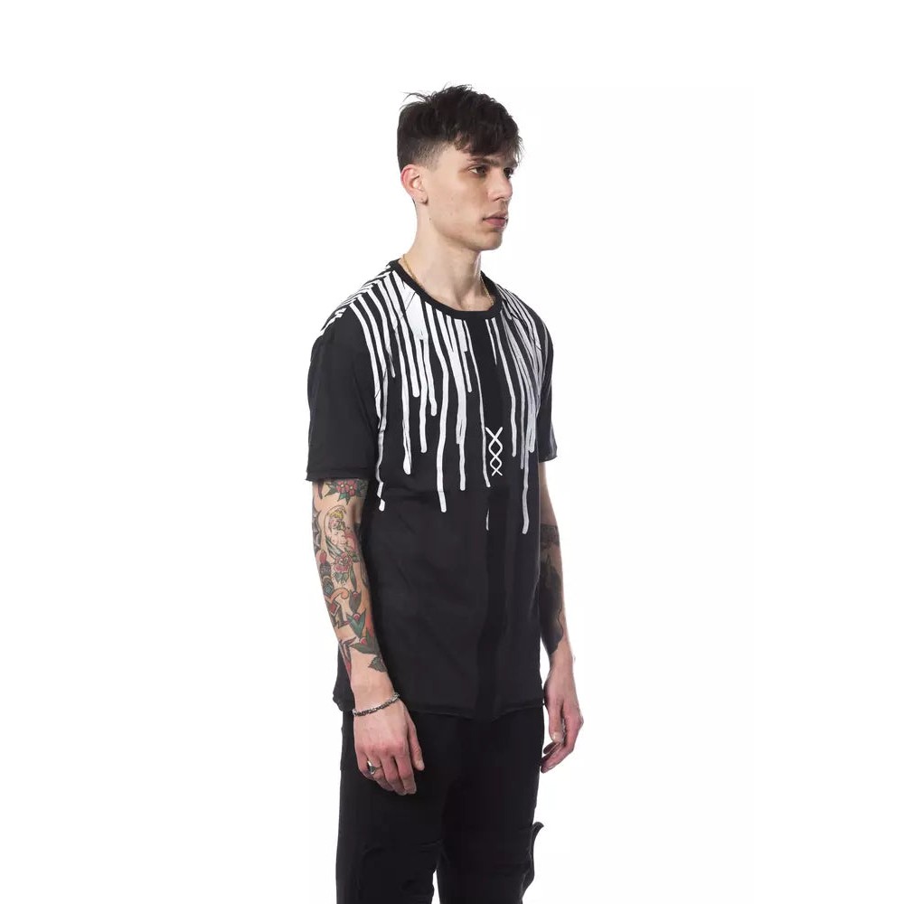 Nicolo Tonetto Schwarzes Baumwolle Männer T-Shirt
