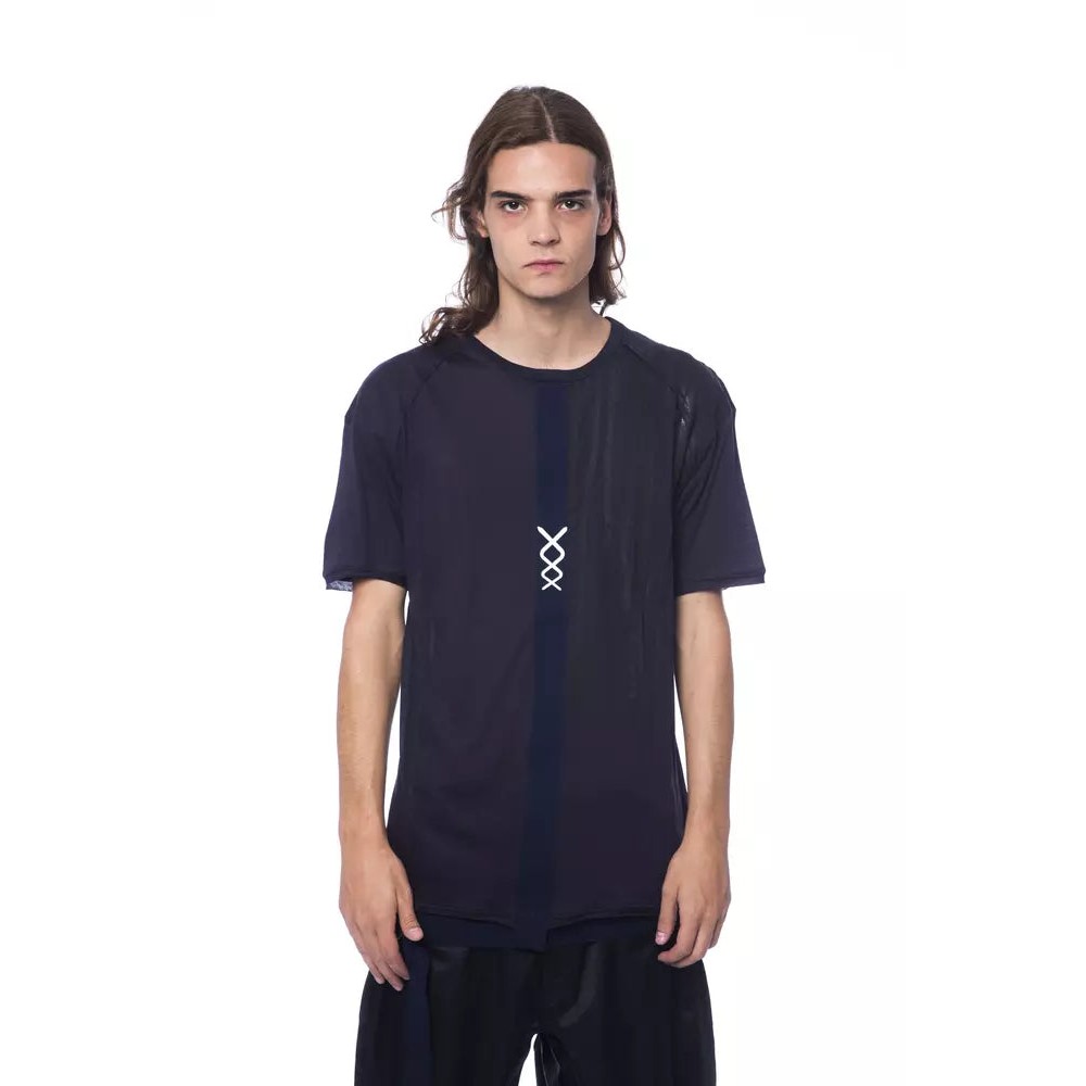 Nicolo Tonetto Blau Baumwolle Männer T-Shirt