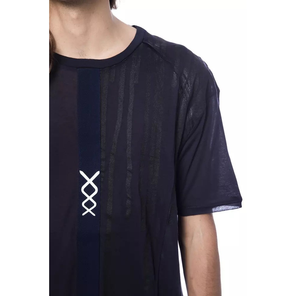 Nicolo Tonetto Blau Baumwolle Männer T-Shirt