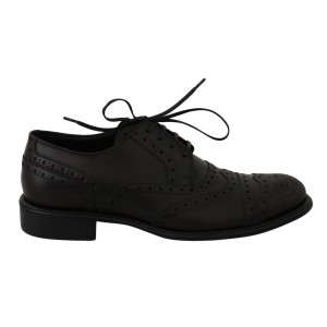 Dolce & Gabbana Elegante Bordeaux Wingtip Derby Schuhe