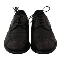 Dolce & Gabbana Elegante Bordeaux Wingtip Derby Schuhe