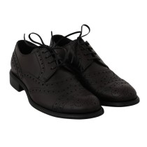 Dolce & Gabbana Elegante Bordeaux Wingtip Derby Schuhe