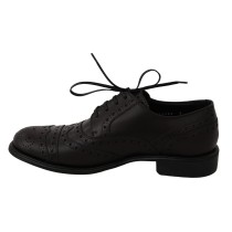 Dolce & Gabbana Elegante Bordeaux Wingtip Derby Schuhe