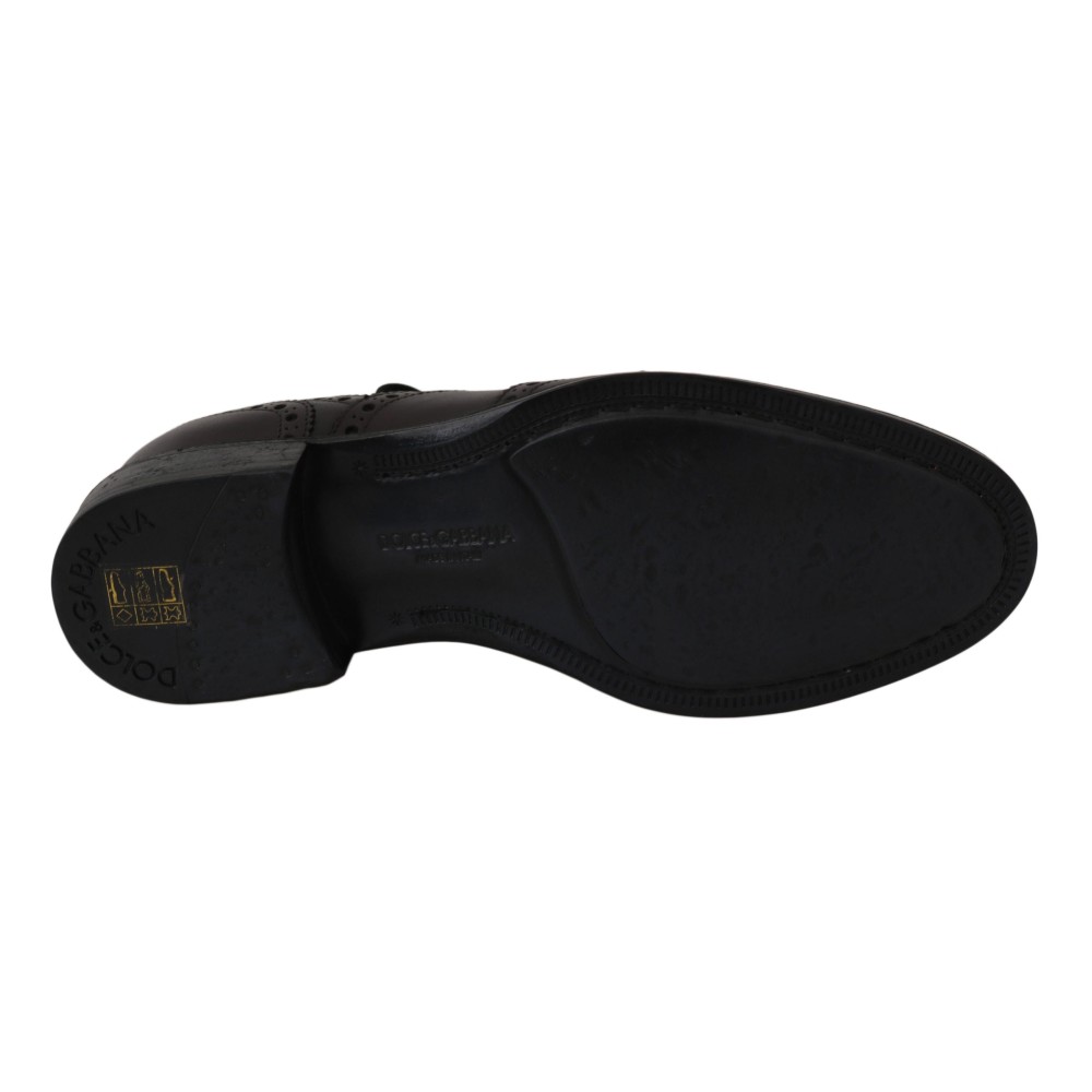 Dolce & Gabbana Elegante Bordeaux Wingtip Derby Schuhe