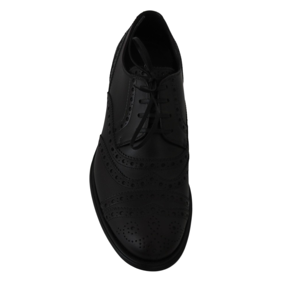 Dolce & Gabbana Elegante Bordeaux Wingtip Derby Schuhe