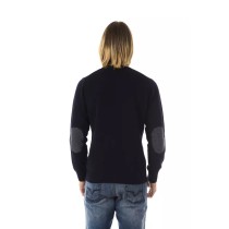 Uominitaliani Blauer Pullover aus Wolle für Männer