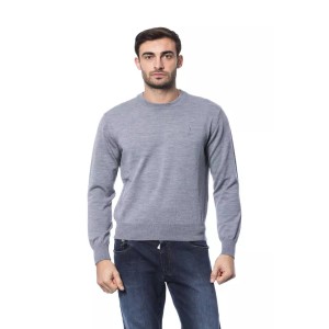 Billionaire Italian Couture Grauer Pullover aus Merinowolle für Männer