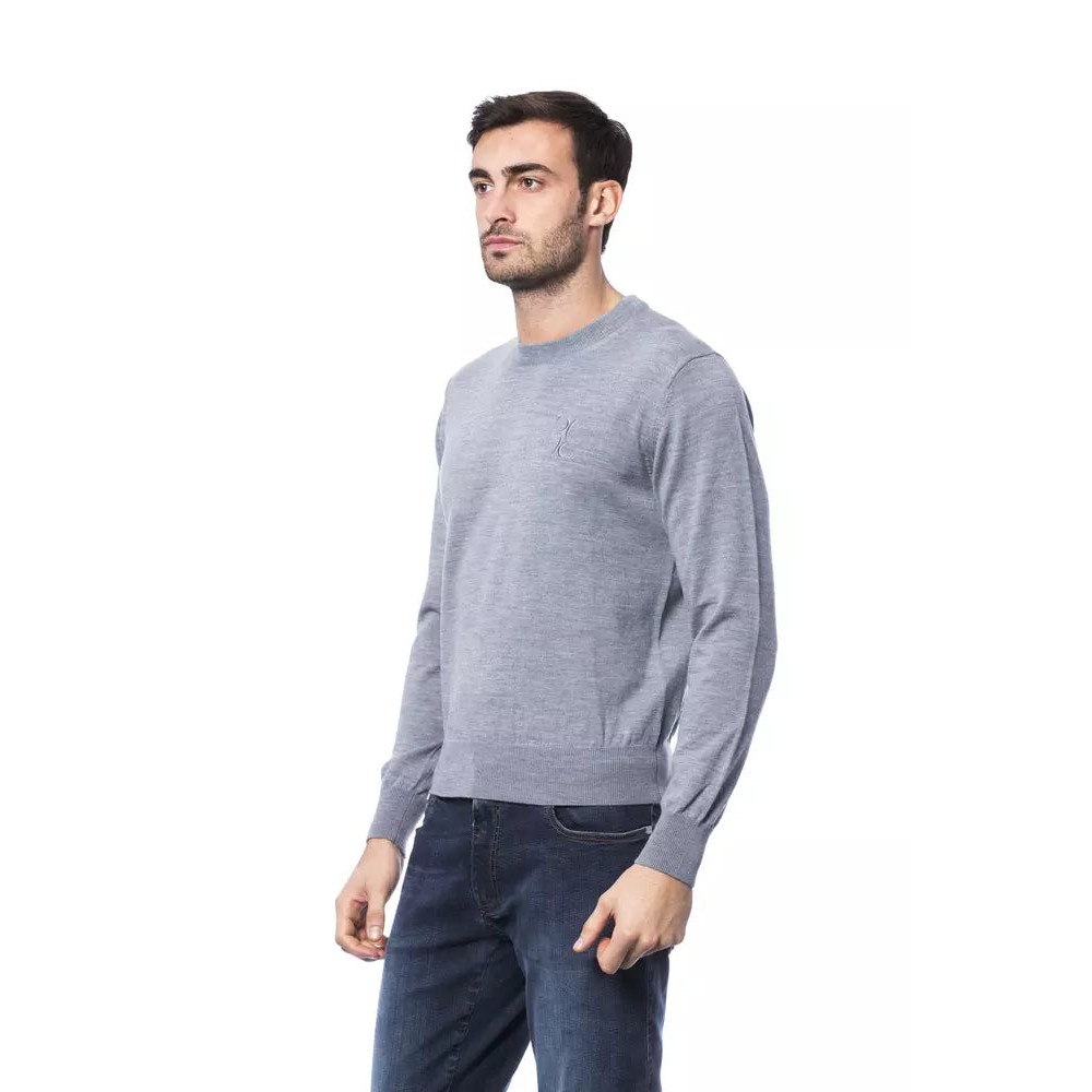 Billionaire Italian Couture Grauer Pullover aus Merinowolle für Männer