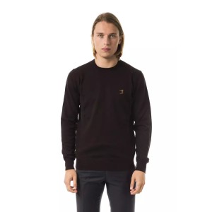 Uominitaliani Brauner Pullover aus Merinowolle für Männer