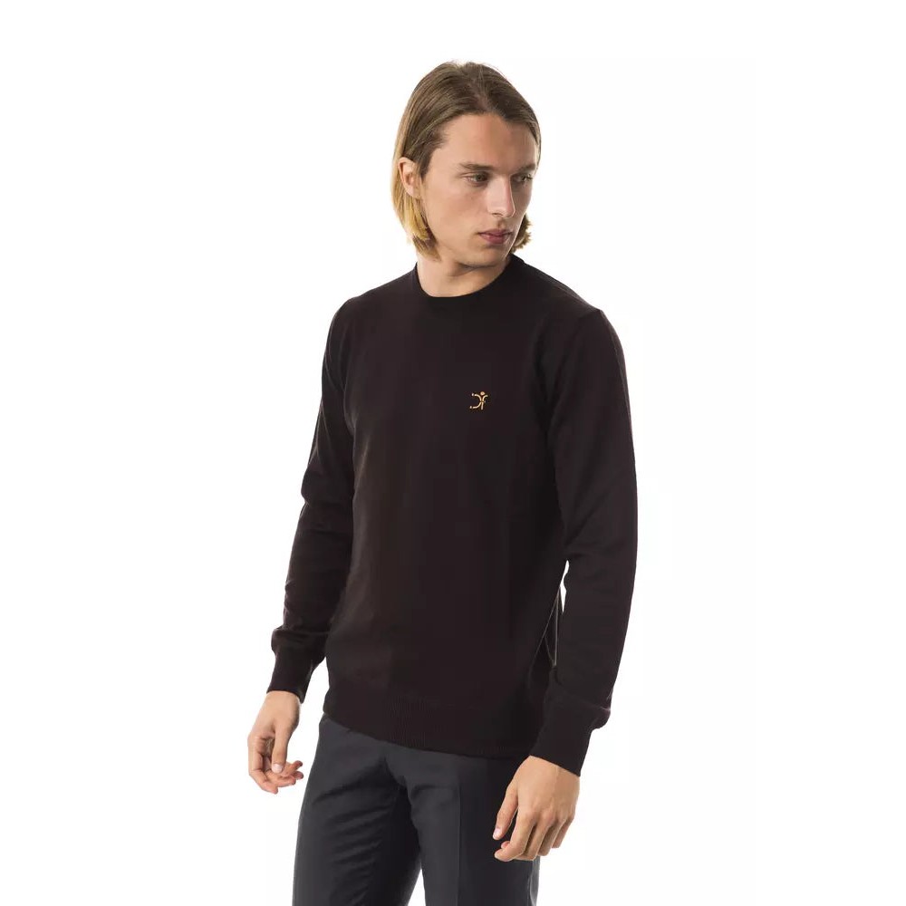 Uominitaliani Brauner Pullover aus Merinowolle für Männer