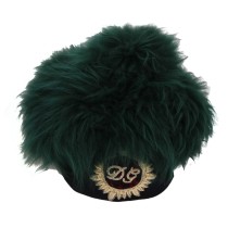 Dolce & Gabbana Elegante Cloche-Mütze aus smaragdgrünem Kaschmir