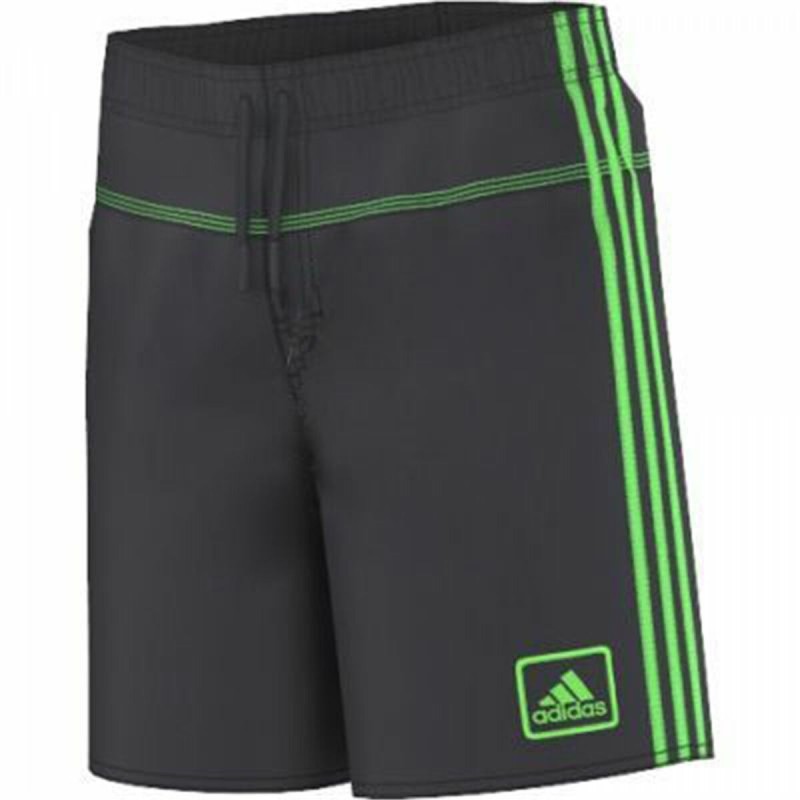 Badeanzug für Kinder Adidas Kinder Short Junior Grau Schwarz