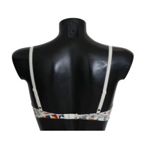 Dolce & Gabbana Eleganter weißer Stretch-BH mit Seemannsaufdruck