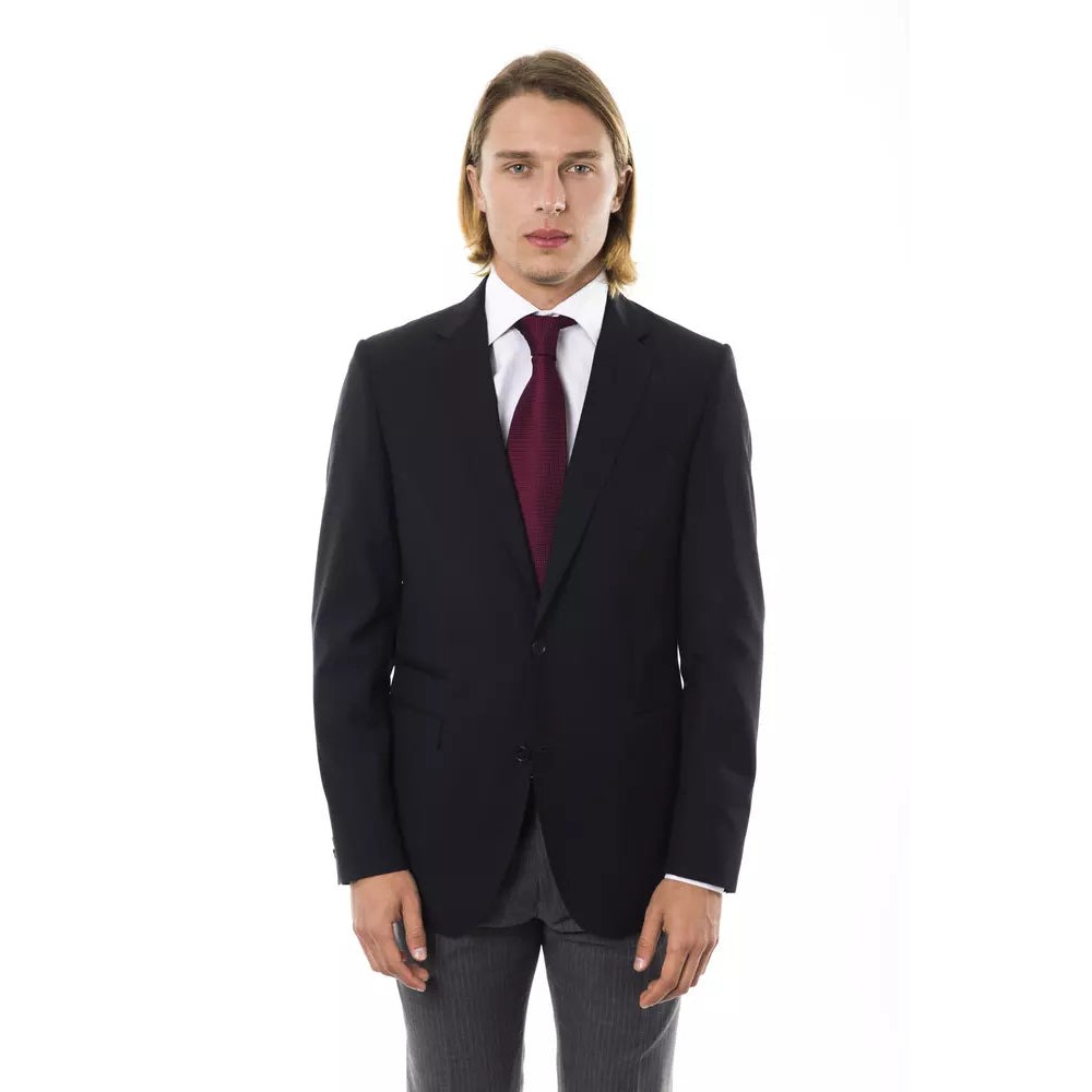 Uominitaliani Schwarzer Herrenblazer aus Wolle