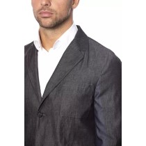 Verri Grauer Baumwollblazer für Männer