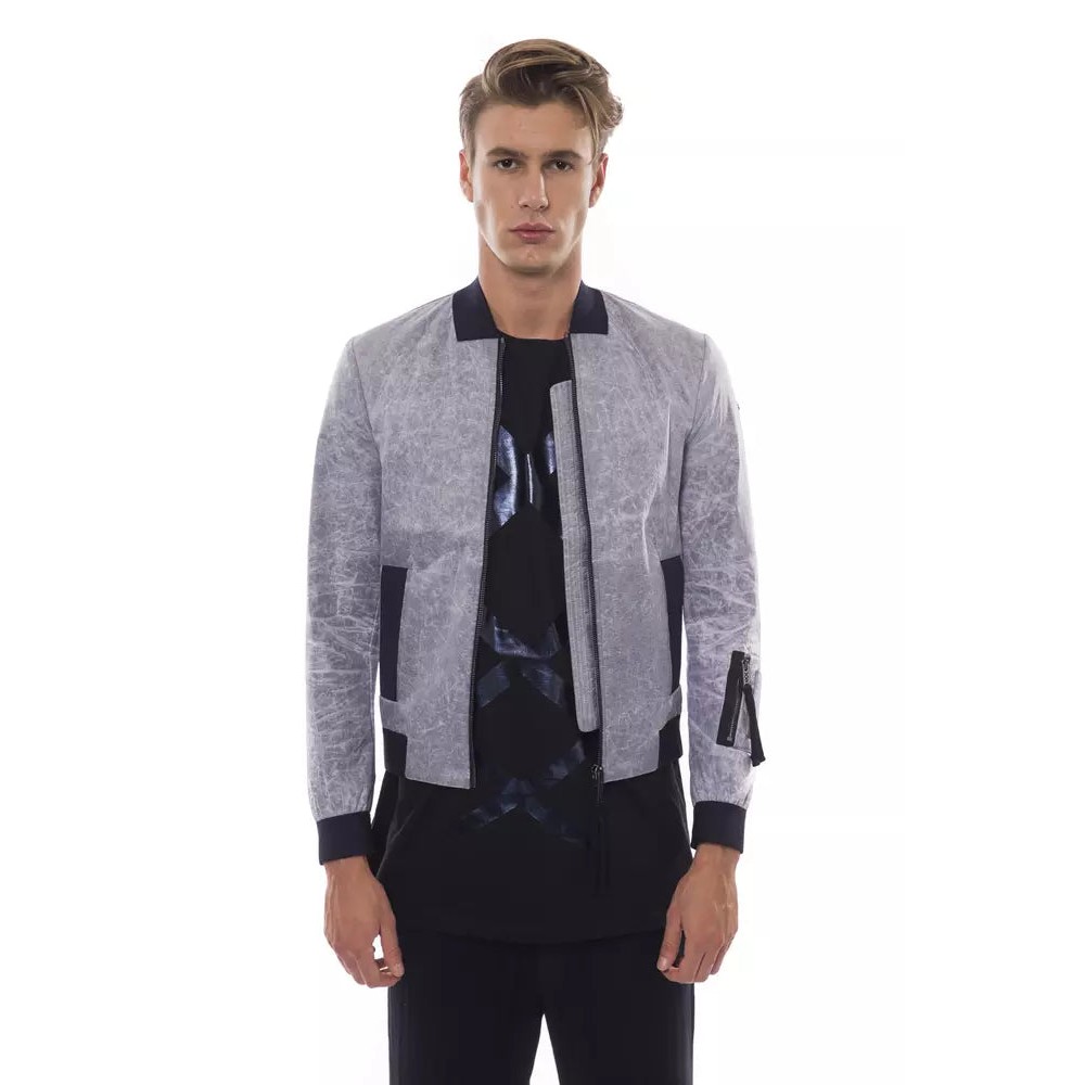Nicolo Tonetto Graue Polyester Herren Bomberjacke