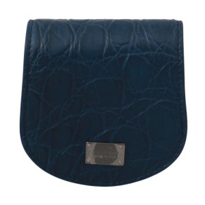 Dolce & Gabbana Elegantes blaues Caimano Kondom Etui Brieftasche