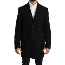 Dolce & Gabbana Eleganter Blazer aus schwarzer Wolle für formelle Anlässe