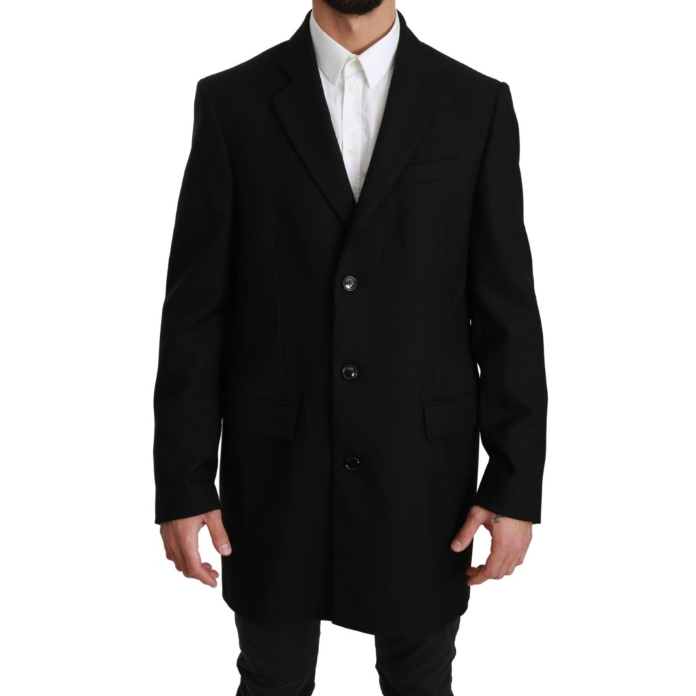 Dolce & Gabbana Eleganter Blazer aus schwarzer Wolle für formelle Anlässe