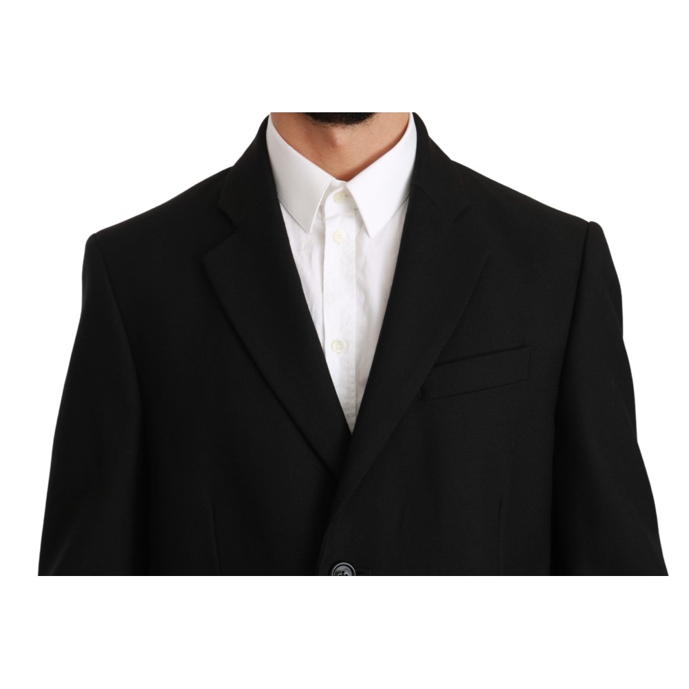 Dolce & Gabbana Eleganter Blazer aus schwarzer Wolle für formelle Anlässe