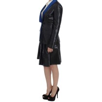 Exte Eleganter zweiteiliger schwarzer Rock-Anzug