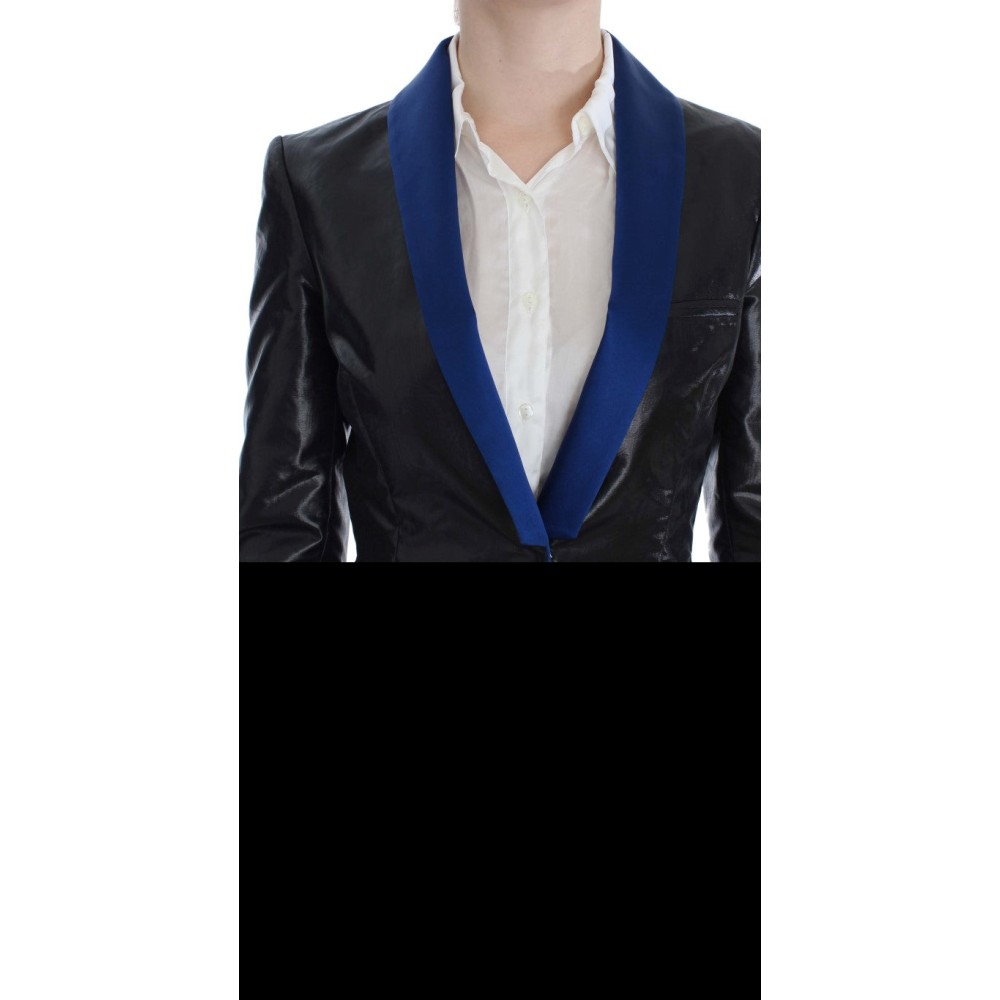 Exte Schickes Ensemble aus schwarzem und rosa Rock und Anzug