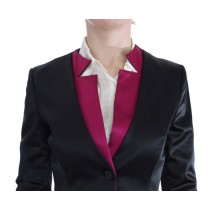Exte Schickes Ensemble aus schwarzem und rosa Rock und Anzug