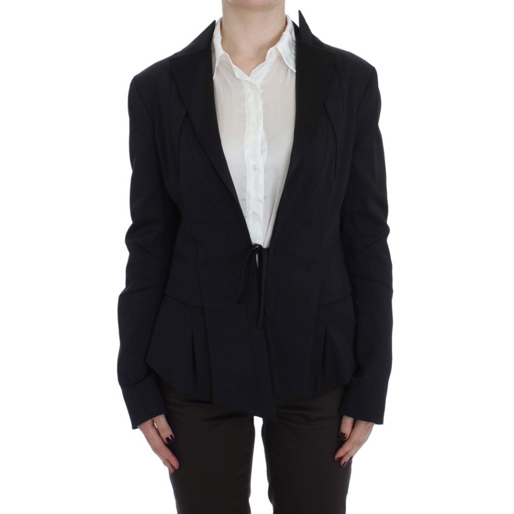 Exte Elegante schwarze Stretch-Blazerjacke