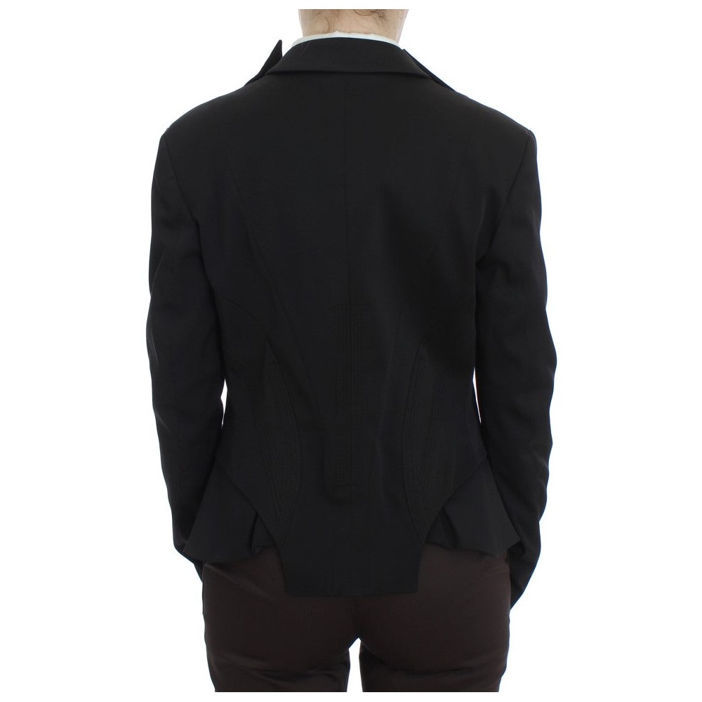 Exte Elegante schwarze Stretch-Blazerjacke