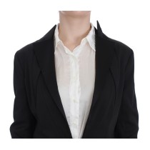 Exte Elegante schwarze Stretch-Blazerjacke