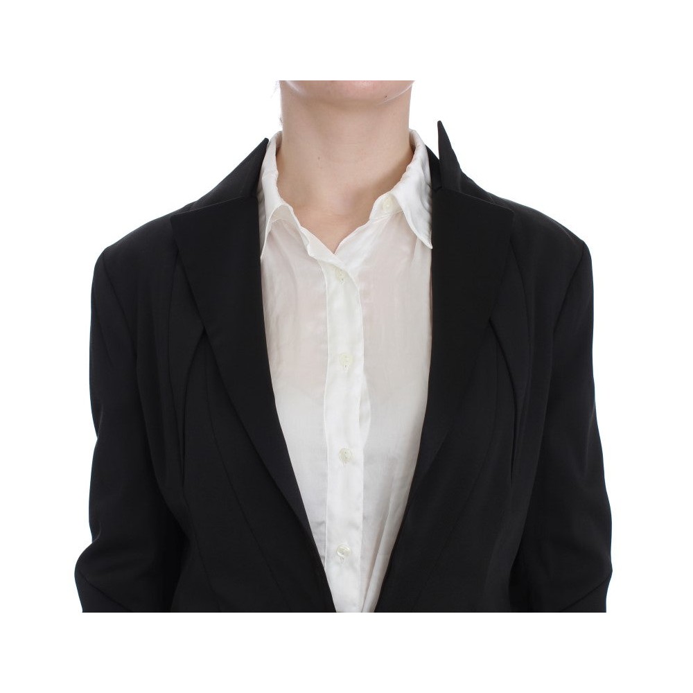 Exte Elegante schwarze Stretch-Blazerjacke