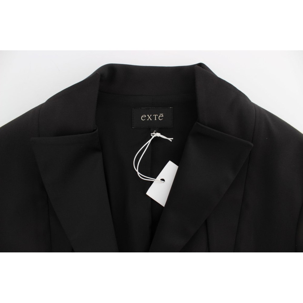 Exte Elegante schwarze Stretch-Blazerjacke