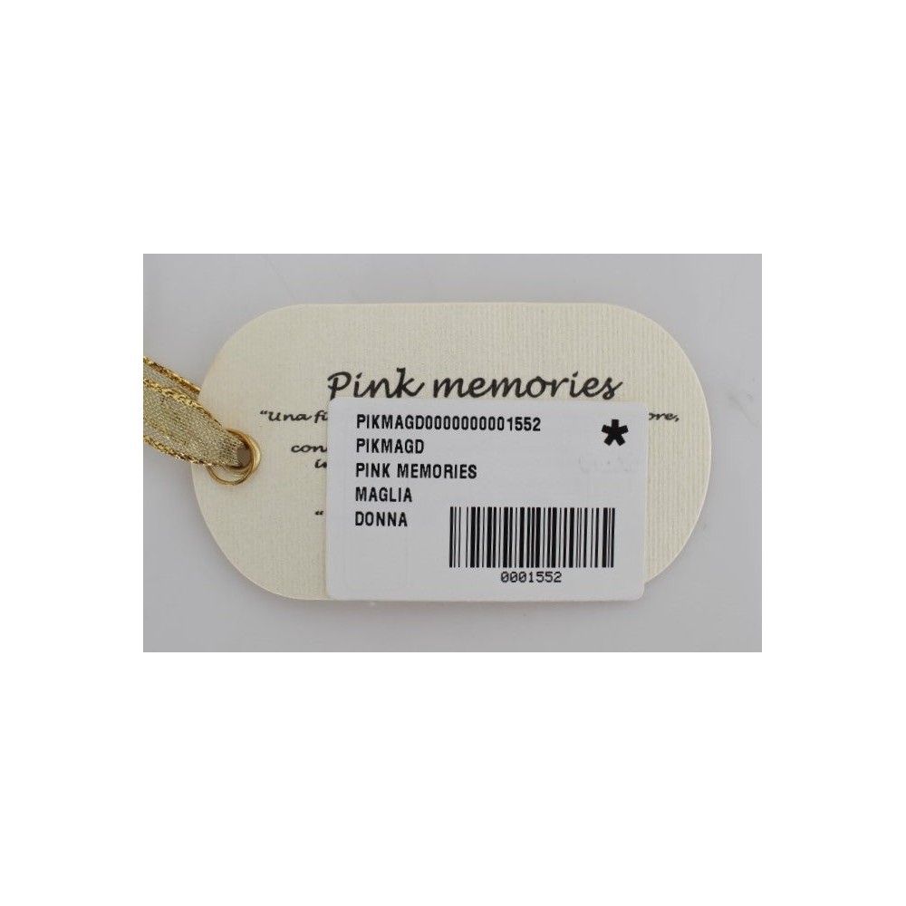 PINK MEMORIES Eleganter rosa Wickelpullover aus Baumwollstrick