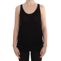PLEIN SUD Schlankes schwarzes Cami Bluse Tank Top