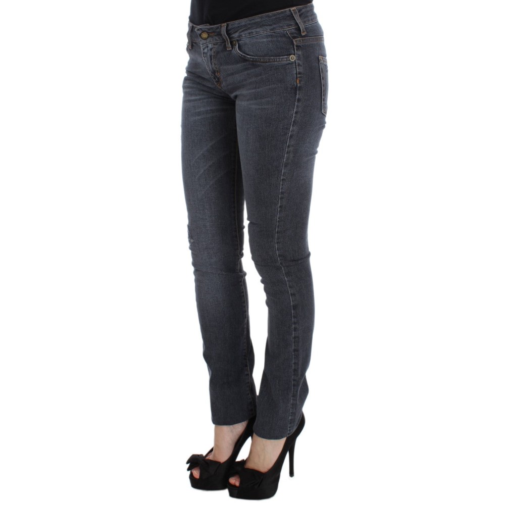 Cavalli Slim Fit Green Diamond Blue Wash Jeans