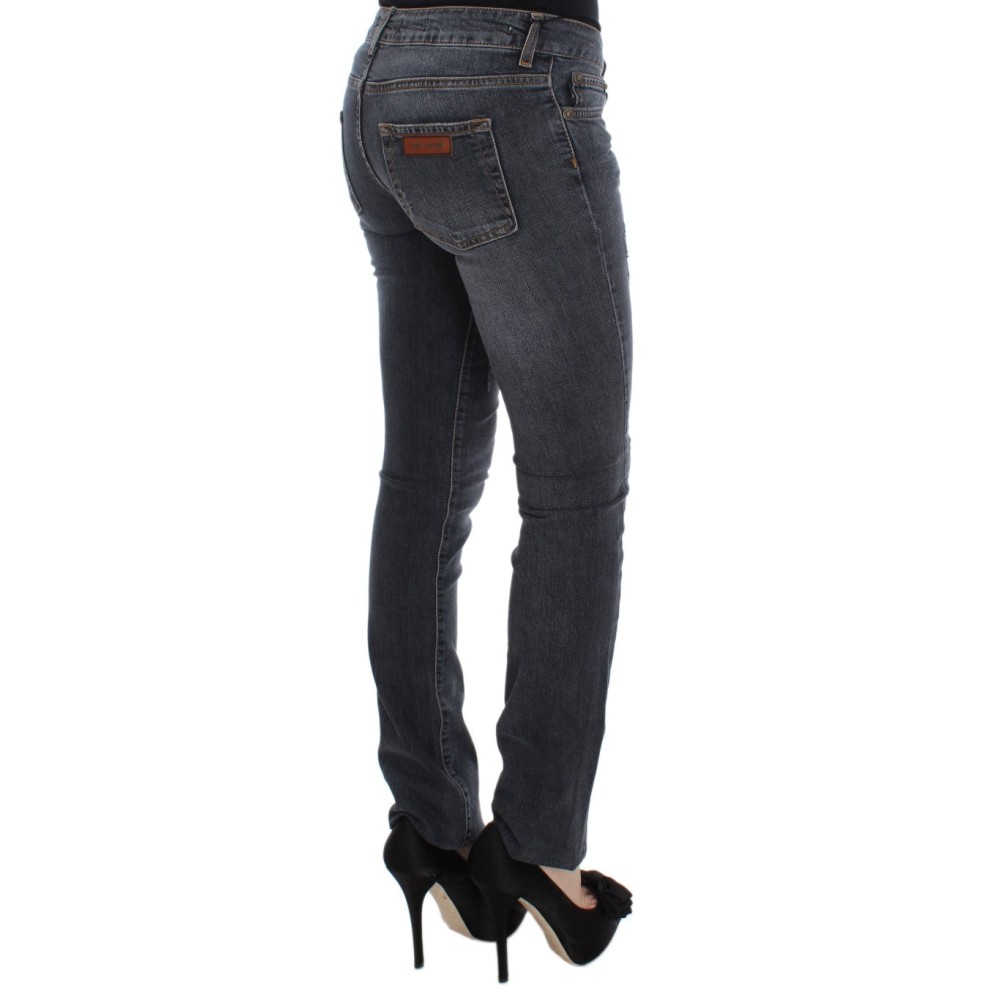 Cavalli Slim Fit Green Diamond Blue Wash Jeans