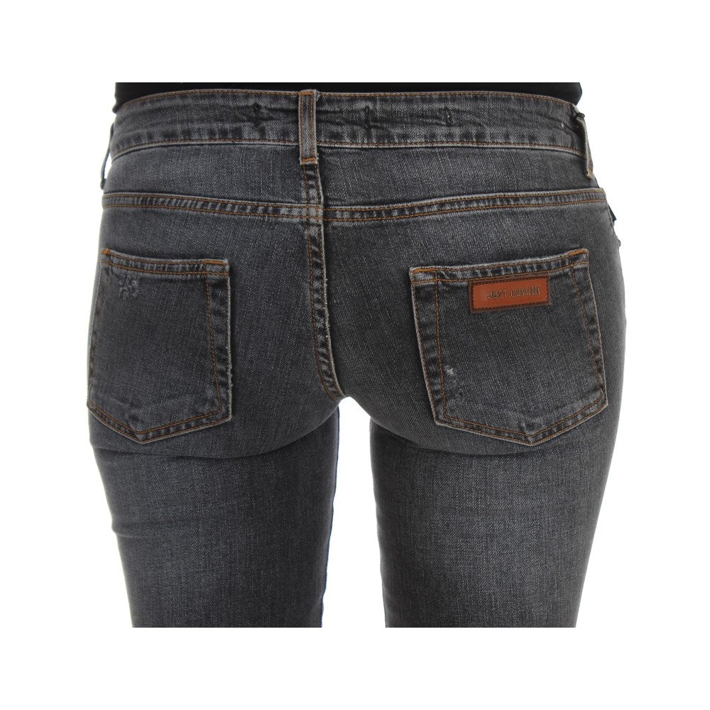Cavalli Slim Fit Green Diamond Blue Wash Jeans