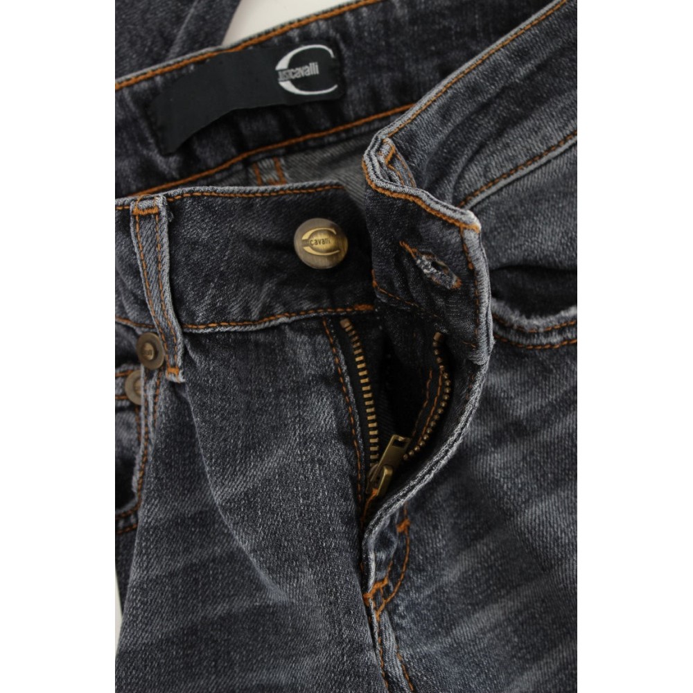 Cavalli Slim Fit Green Diamond Blue Wash Jeans