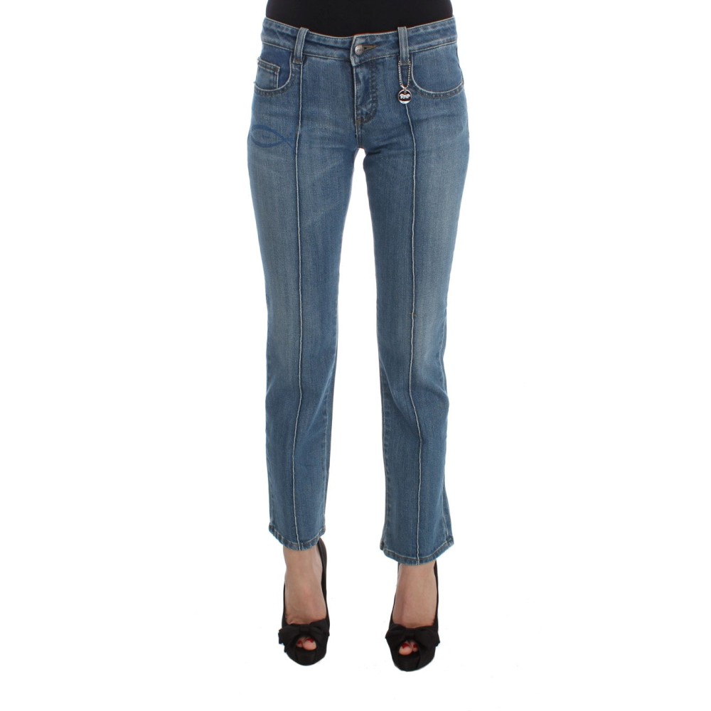 Costume National Schicke Slim Fit Blue Jeans für die moderne Frau